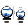 Rotatable Sandscape Moving Sand Art Picture Round Glass Deep Sea 3D Hourglass Quicksand Flowing Sand Painting Home Decor Gifts