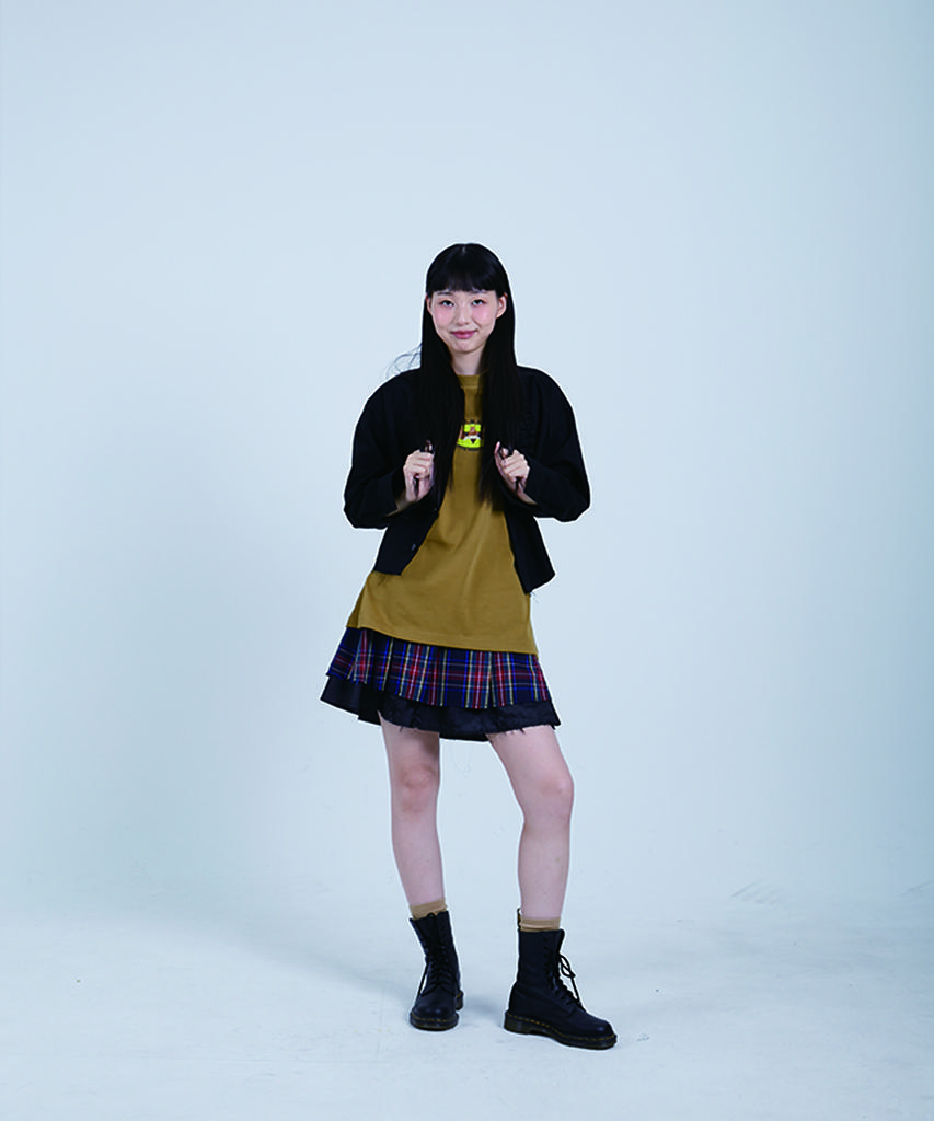 Cotton Rivers Club Layered Check Skirt (Navy)