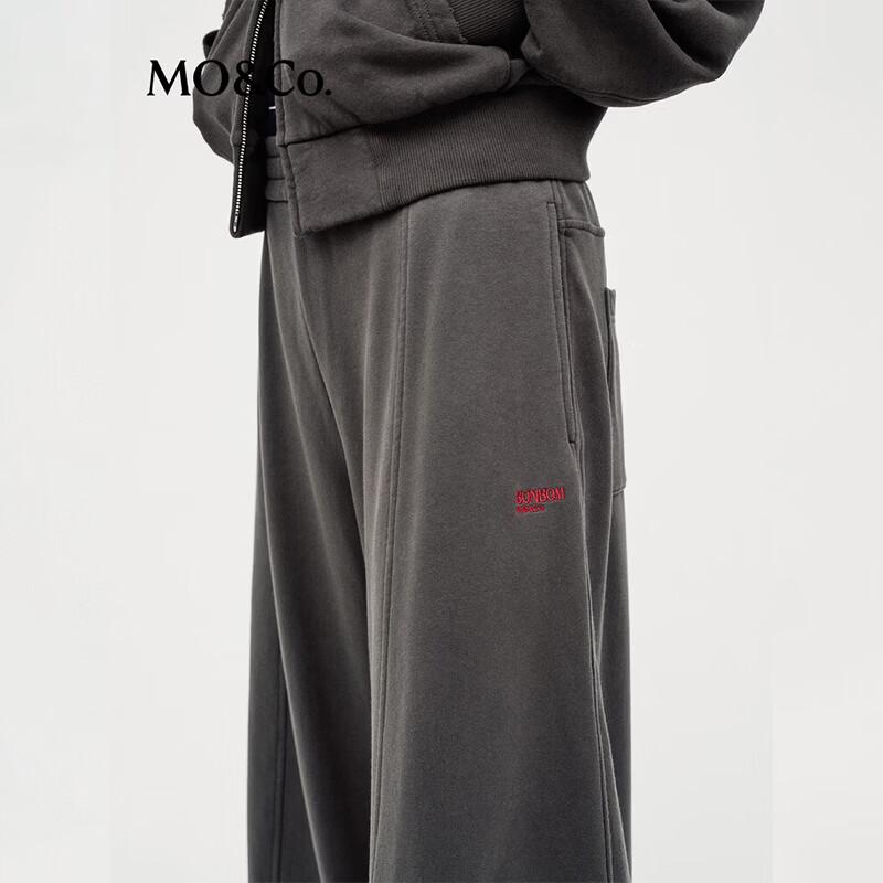 MO&Co. Women's Cotton Curved Leg Casual Joggers