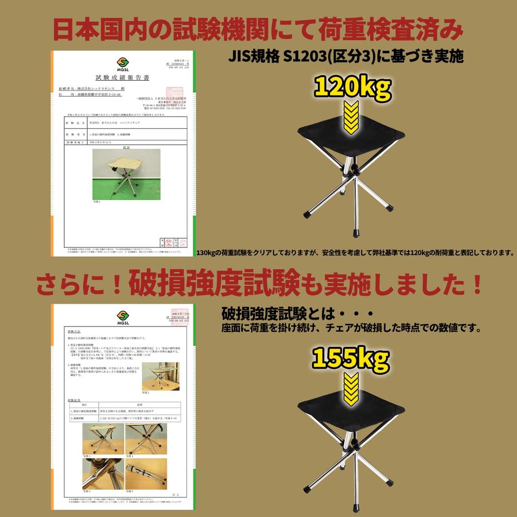 TCEVO Outdoor Chair, Lightweight, Compact Folding Chair, Load Capacity 120kg (Coyote)