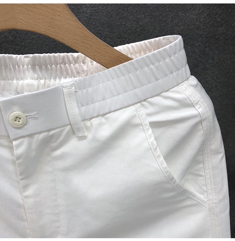 Versatile Men's White Casual Straight Shorts - Summer Trendy Thin Design