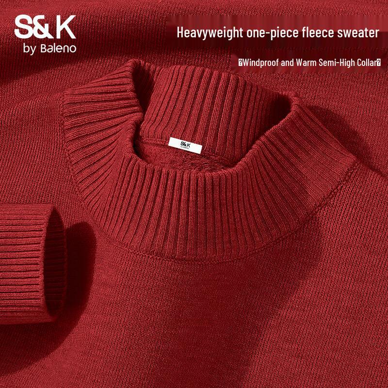 

Baleno Men s S&K Series Fleece-Lined Semi-High Collar Sweater L