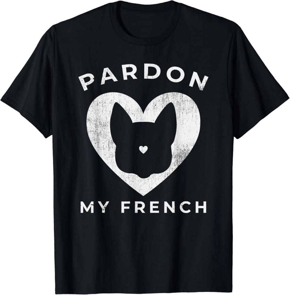 Pardon My French T-Shirt_ Funny Frenchie Dog Lovers Gifts Unisex T-Shirt