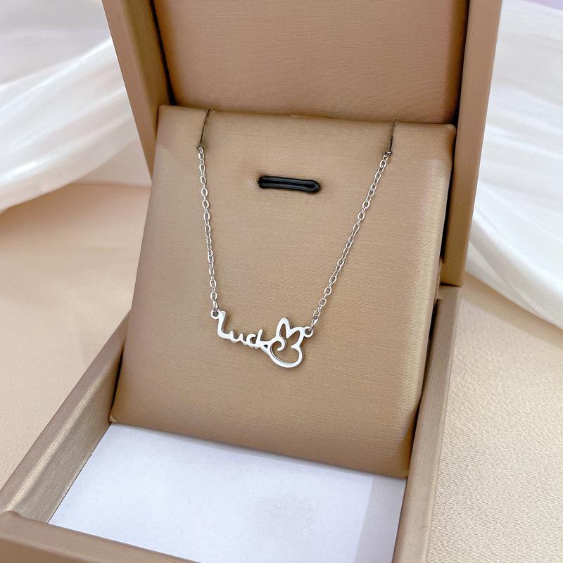 Popular Element Personality Minimalist Wind Furnace Real Gold Necklace Female Collarbone Chain