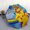 1pc Pokemon Pikachu Automatic Umbrella | Portable Foldable 8-Rib Manual Open, Cute Halloween & Christmas Gift for Outdoor, Casual Accessory, Durable C