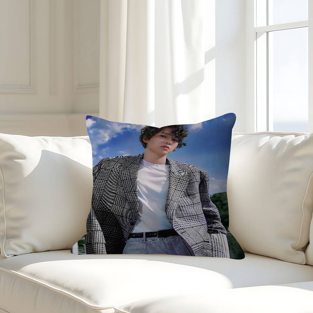

J-Joong-ki Song Pillow Case Removable Washable Cushion Cover – All-Season Soft Linen 16x16Inch
