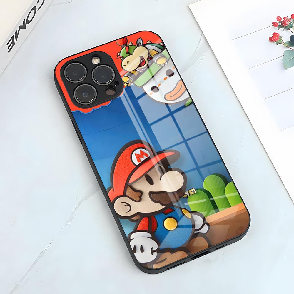 Game Super Mario Phone Case For IPhone 17 Pro Max 15 Pro 16 14 Plus 12 13 Mini 11 Pro Shockproof Glass Cover