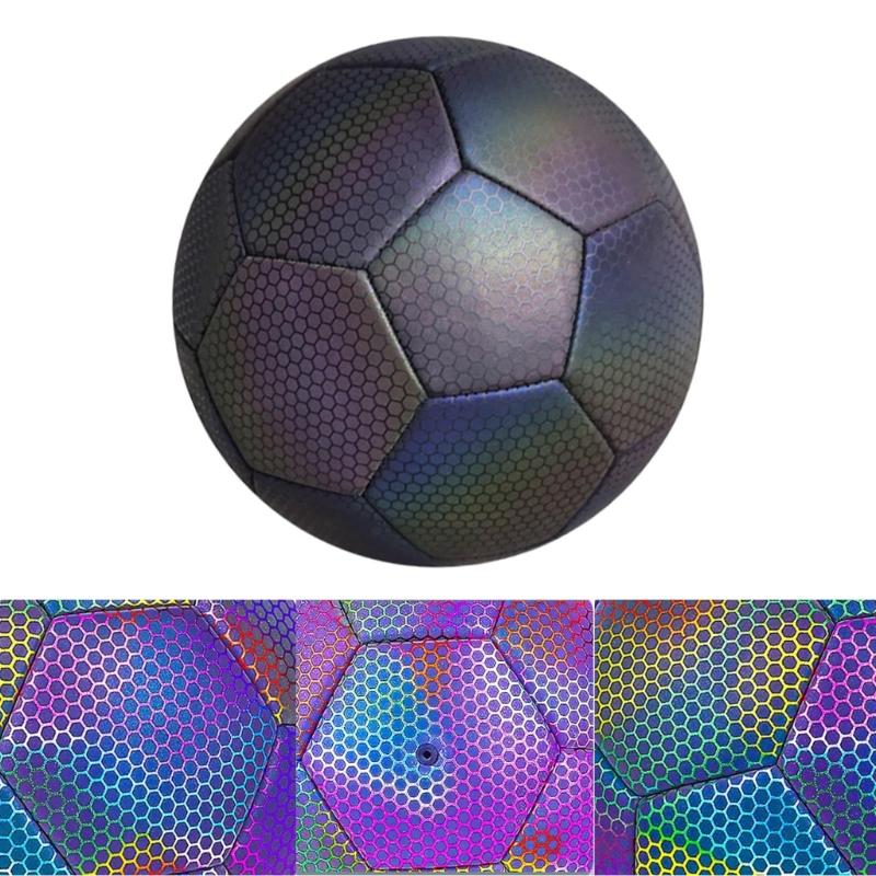 Glowing Soccer Balls for Night Game and Training, Glowing In The Dark Soccer Balls Size 4 Size 5 Reflective Football