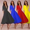 New Autumn and Winter Banquet Sexy Medium-sleeved Long Dress, Women's Evening Dress