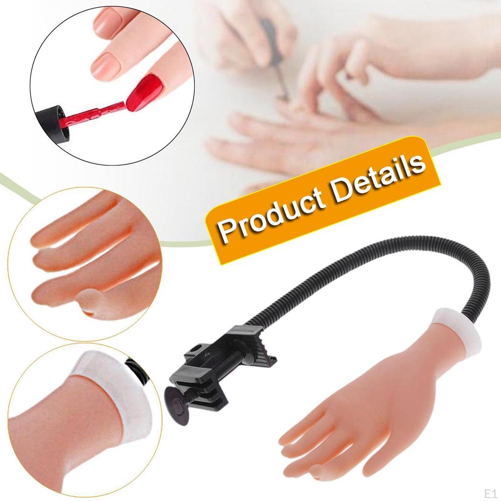 Flexible Finger Übungshand, Verstellbare Hand Nagelkunstwerkzeuge mit Ständer für