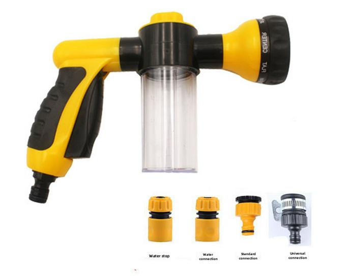 High-Pressure Car Wash Foam Water Gun Set with 4-Connector Hose