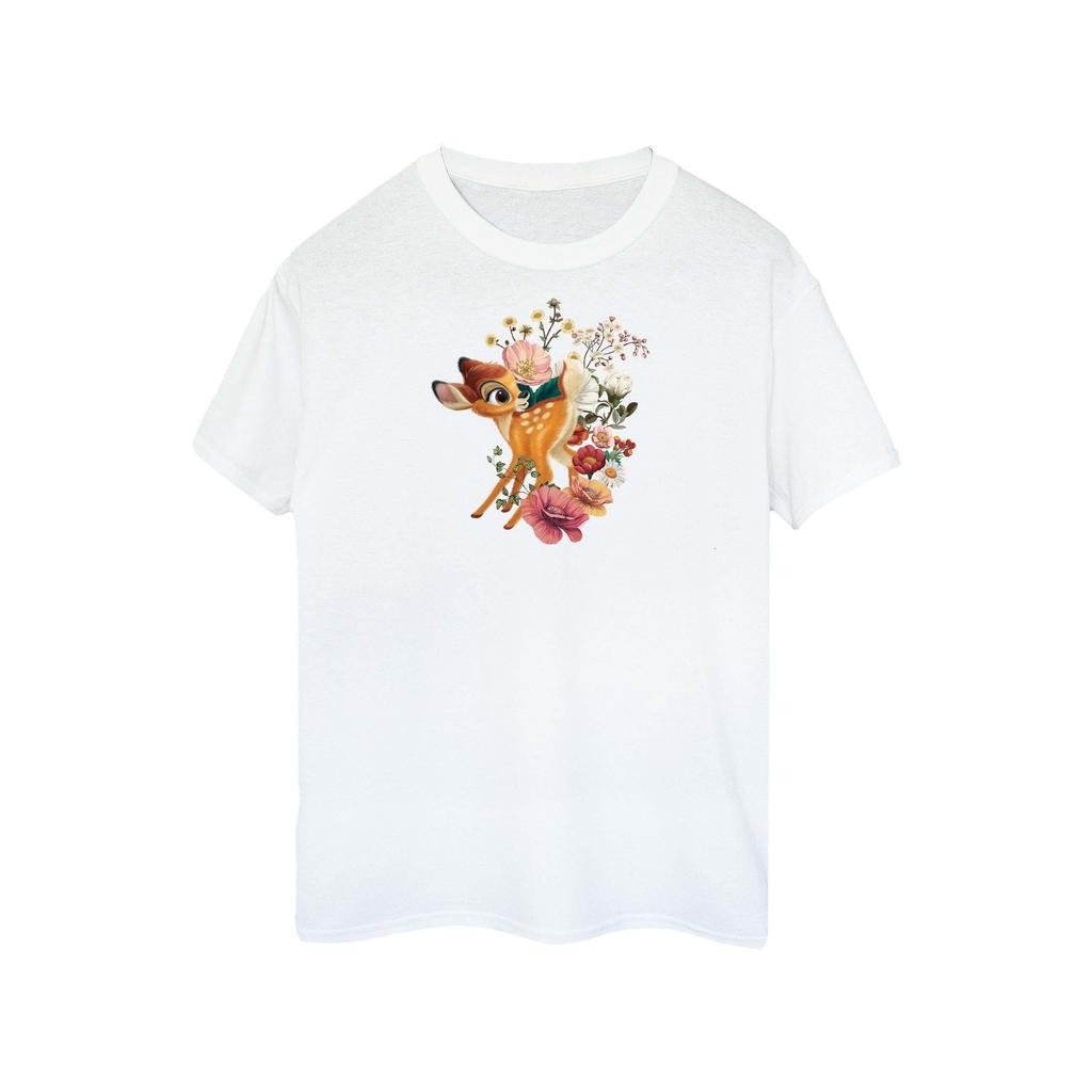 Disney Womens/Ladies Bambi Meadow Cotton Boyfriend T-Shirt