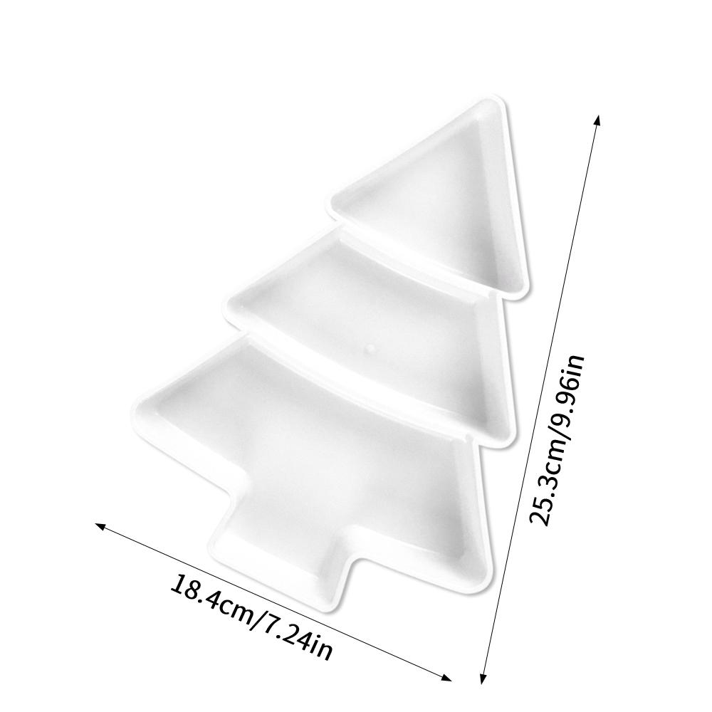 Christmas Food Appetizer Tray Tree Shaped Fruit Plate Reusable Snack Cookies Tray Chip Candy Dessert Plate Christmas Home Decor