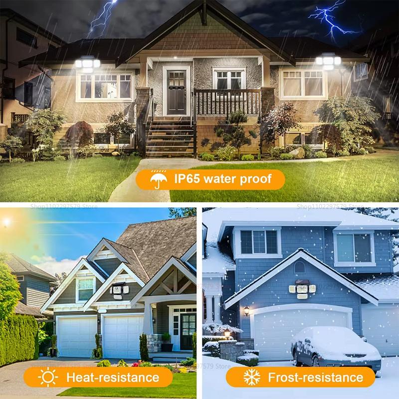 Solar Outdoor Light 122/333 LED Solar Security Flood Light with 3 Modes Adjustable Lighting Street Light for Garage Garden Patio