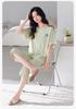 Women's Summer Plus Size Short-Sleeved Pajama Set: Modal Cotton, Three-Quarter Pants, Lightweight, Suitable for Home or Outdoor Wear