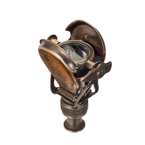 Antikes Sammlerstück aus Messing Monokular und Fernglas, Vintage nautisches Monokular
