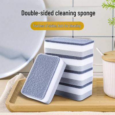 Dual-Purpose Double-Sided Cleaning Sponge and Scouring Pad for Home and Car