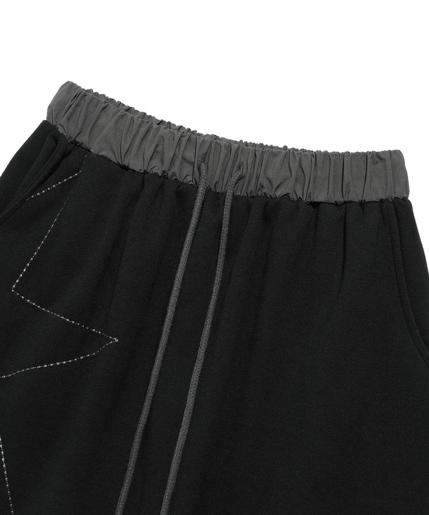 Nice Ghost Club Big Star Logo Sweat Skirt_Black(Ng2Efupa90A)