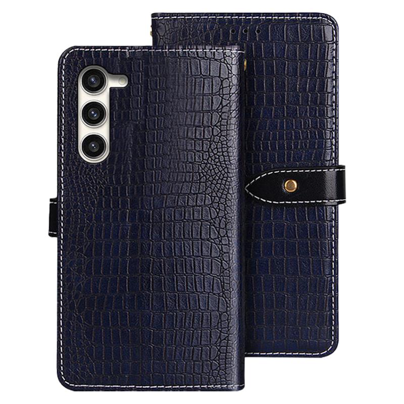 For Samsung Galaxy S24 Wallet Phone Cover Crocodile Texture Leather Case