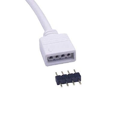 2pcs 1m 3.3ft RGB LED Strip Extension Cable 4 Pin LED Tape Extension Cord LED Ribbon Connection Cable LED Rope Connector Wire 4-Pin Adapter Plug for