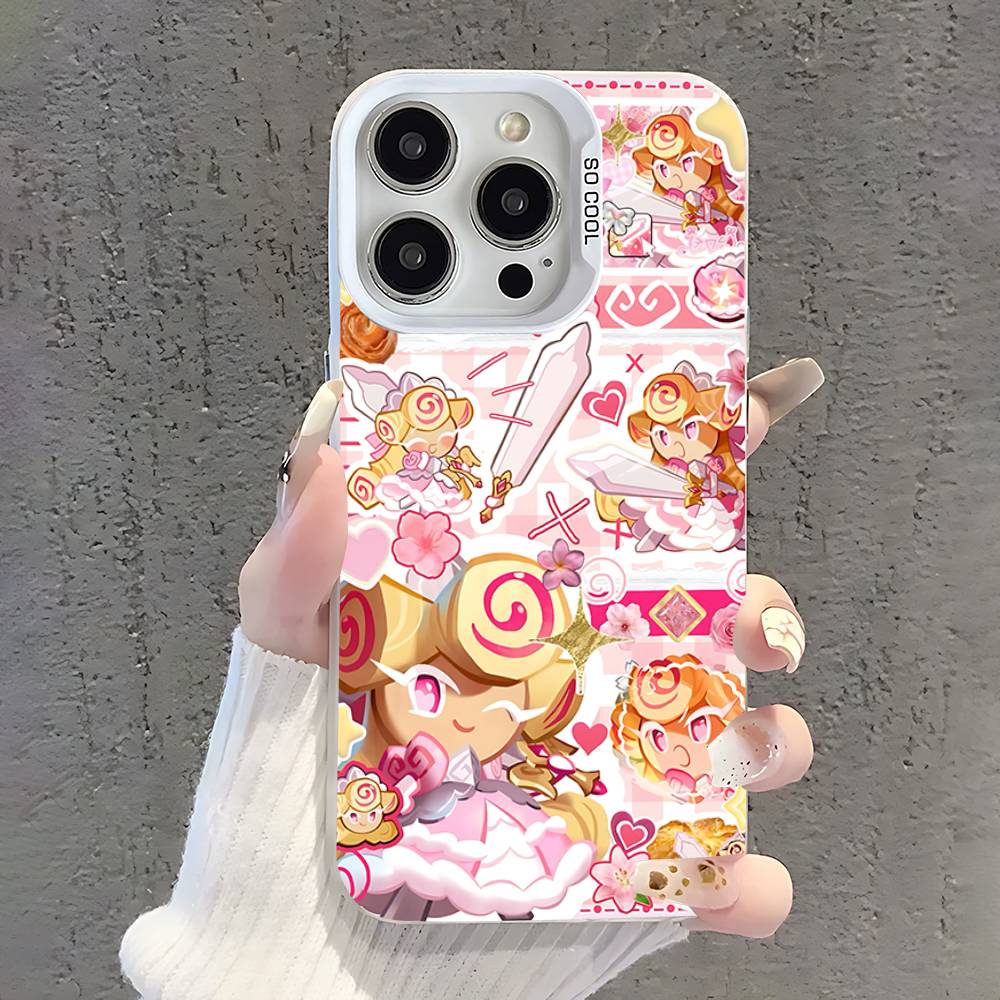 C-Cookie Run K-KingdomS Phone Case For iPhone 17,16,15,14,13,12,11,Pro,XS,Max,Plus,Mini,SE White Candy Matte Shockproof Cover