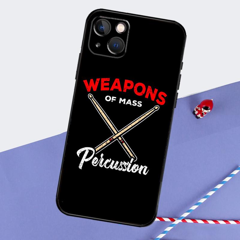 

Drum Drummer Music DJ Phone Case For iPhone 16 Pro Max 11 12 13 14 15 Pro Max Mini XR 16 15 Plus 16e Cover Shell iPhone 15 Plus