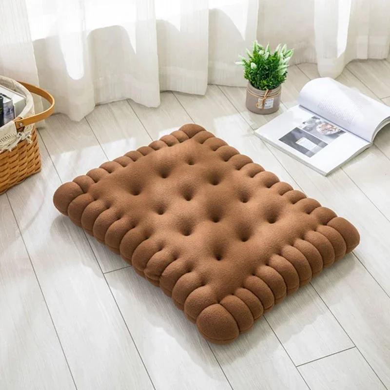 Inventive Thickened Biscuit Office Chair Cushion Lovely Living Room Space Bedroom Space Decorative Throw Pillows Sofa Back Cushion Tatami Pad