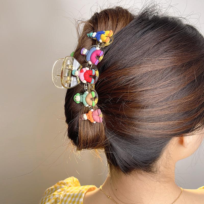 Sweet & Cute Large Shark Hair Clip: Elegant Hairpin for Women