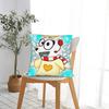 Tylers And Snowi Gaming Čtvercový Povlak na Polštář Roztomilý Kreslený Povlak na Polštář Zábavný Zip Dekorativní Povlak na Polštář pro Domov 40x40cm