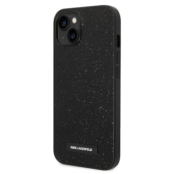 Karl Lagerfeld Klhcp14Mg2Elk Iphone 14Plus / 15 Plus 6,7 Coque Rigide Noir/Black Logo Plaque Pailletée