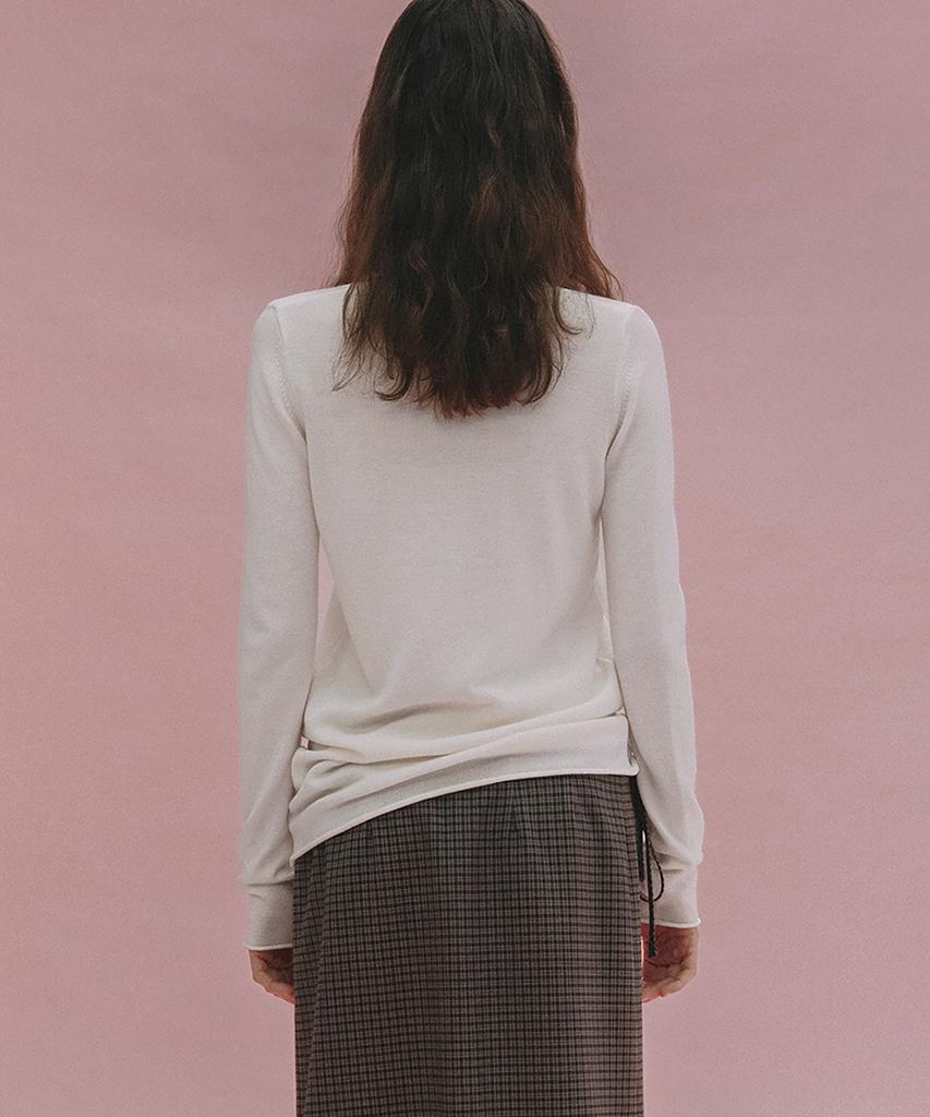 ANDNEEDS Glen Wool Long Knit (Ivory)