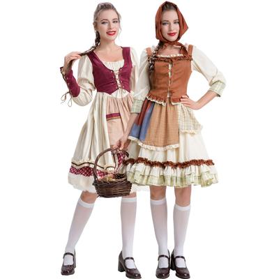 Oma Wolf Bühnenkleid Halloween Partykleid Passend für Mädchen Cos Bierkleid