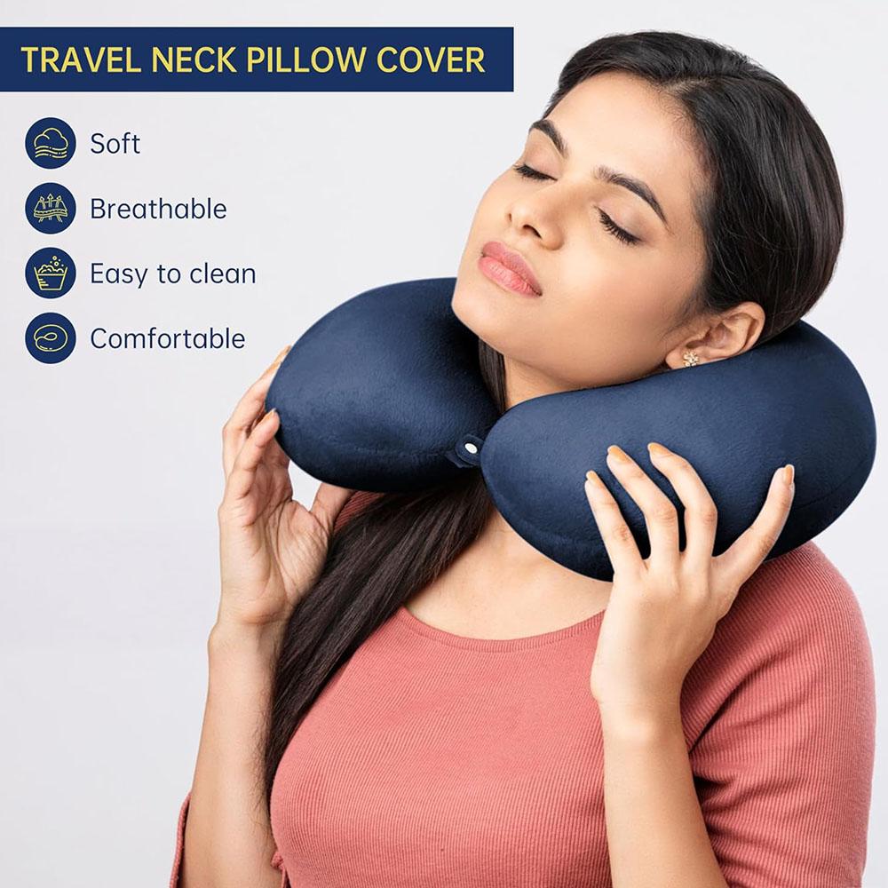 2pcs Reusable U-Shaped Travel Neck Pillow Cover(Only Pillow Covers,No Filler)