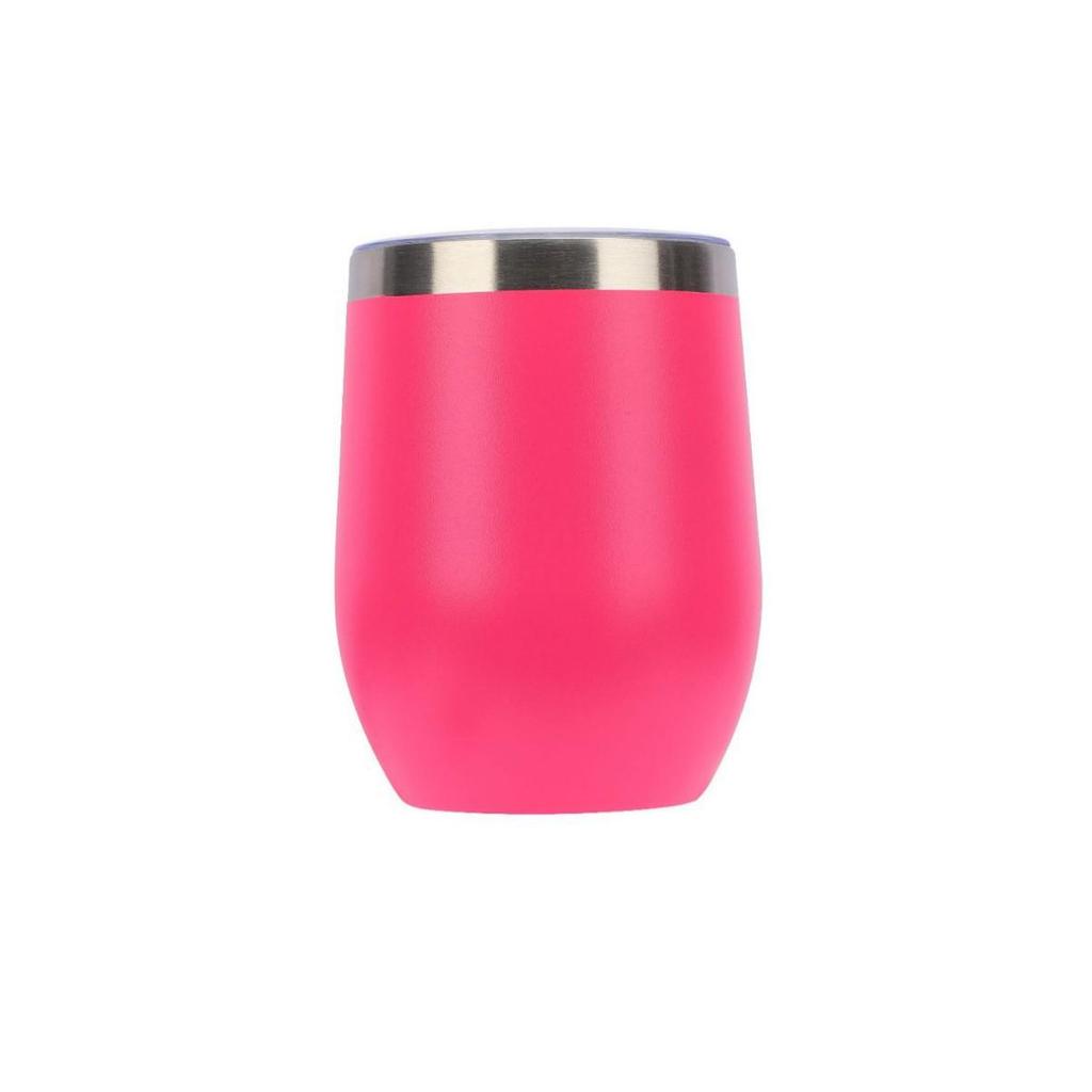 Portable Double-Layer 304 Stainless Steel Insulated Egg-Shaped Wine Glass – Stylish Red Outdoor Water Cup