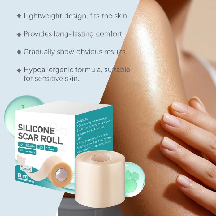 1Roll Thin Adhesive Bandages Easy to Cut Reusable Scar Patches for Comfortable Scar treatments burn Acne Adults Kids