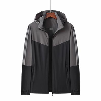 Veste de printemps et d'automne pour hommes Veste décontractée mince Coupe-vent Veste de sport de plein air Hommes