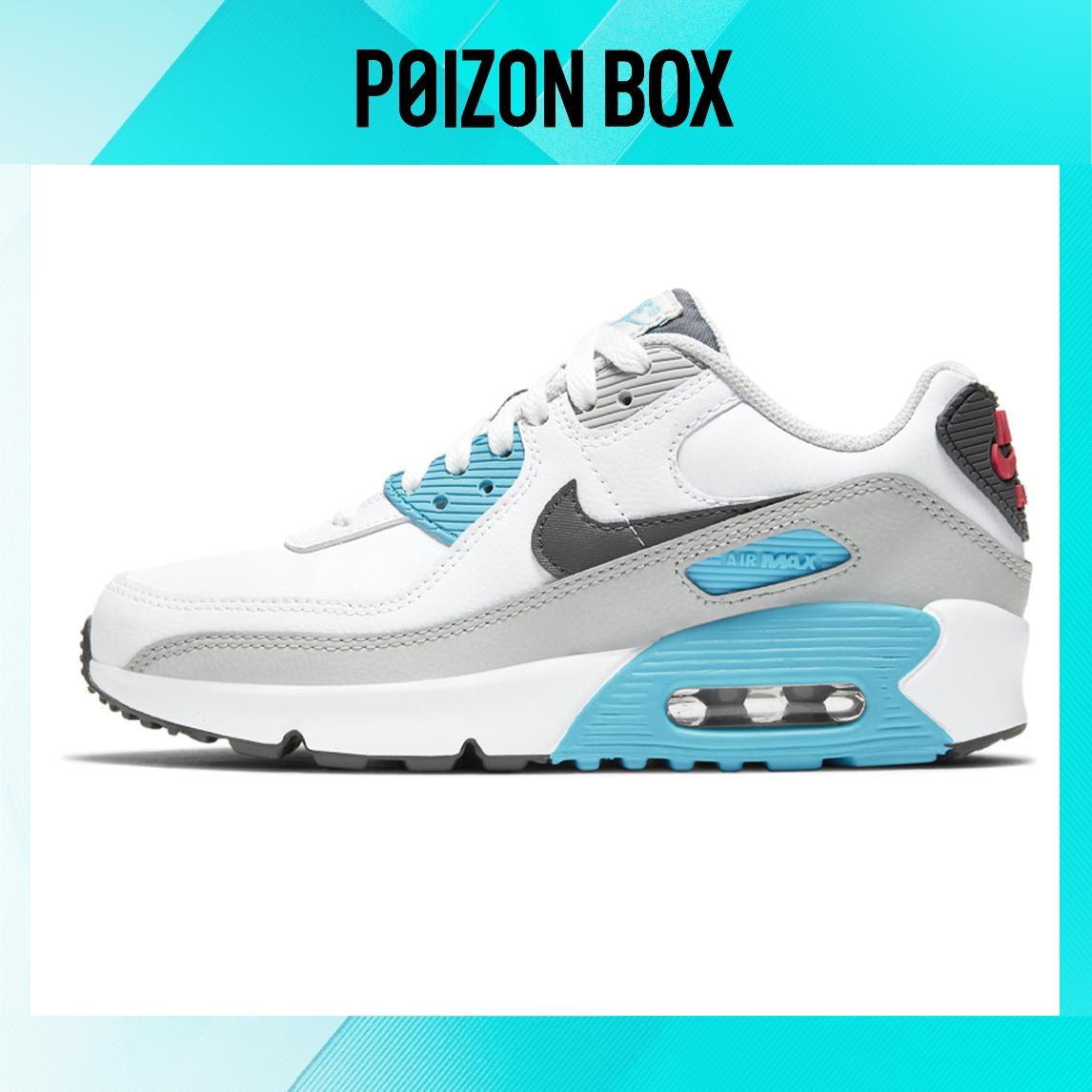 

Nike Air Max 90 Leather White Chlorine Blue (GS)