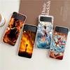 Phone Cover For Samsung Galaxy Z Flip 6 5 4 Case Transparent For Samsung Z Flip 3 Hard PC Foldable Shell Cute Nezha Capas Bags