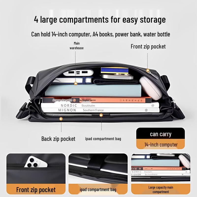 JEEP Men's Casual Commuter Messenger Bag