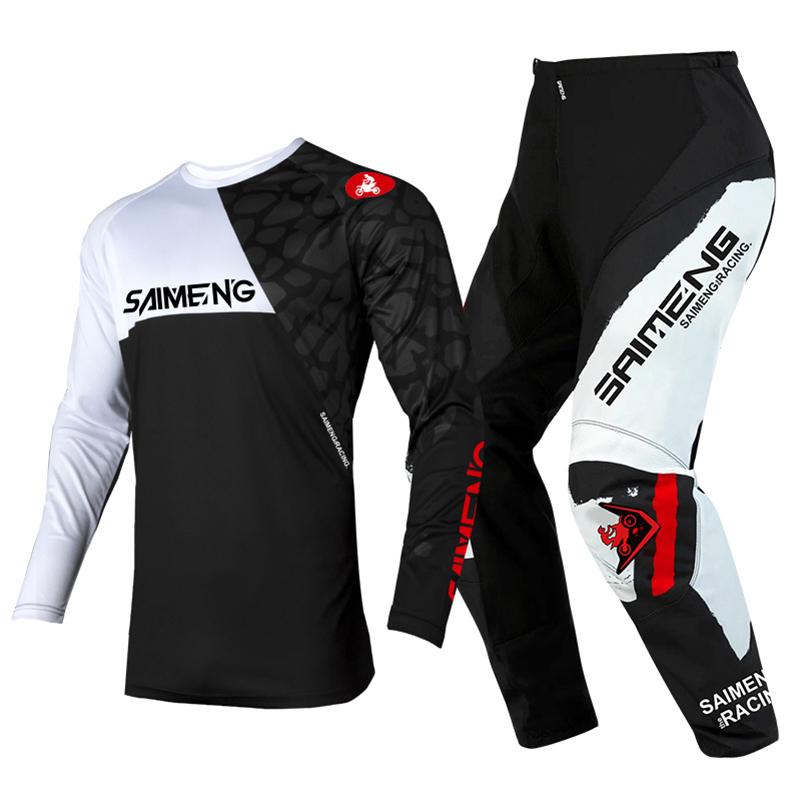 Sada oblečení na motokros pro děti Mladistvý dres Kalhoty Sety dítě zelená Motocykl černá 3 4 5 6 7 8 9 10 let Terénní oblek modrá oranžová Enduro kros chlapec dívka