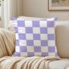 Artistic Elegant Plaid Prints Art Cushion Cover Linen Pillowcase Soft  for Sofa Bed Home Room Decor