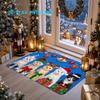 1Pcs Anti Fatigue Kitchen Rugs Christmas Cat Theme Print Waterproof Non Slip Thick Cushioned Mat
