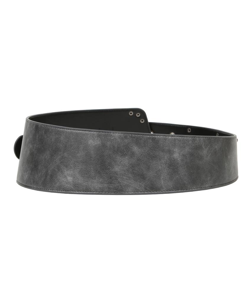 ORDINARY HOLIDAY Unbalance Bold Belt [Black]