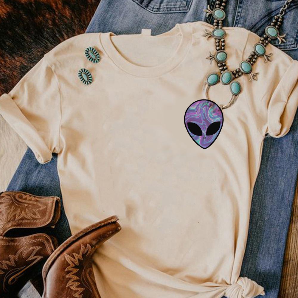 Koszulka z kosmitą Damska z grafiką Unisex Tee dziewczęca streetwear anime Japońskie ubrania