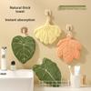 New Leaf Shaped Terry Cloth Coral Fleece Thick Absorbent Cleaning Cloths for Kitchen, Bathroom Hand Towels