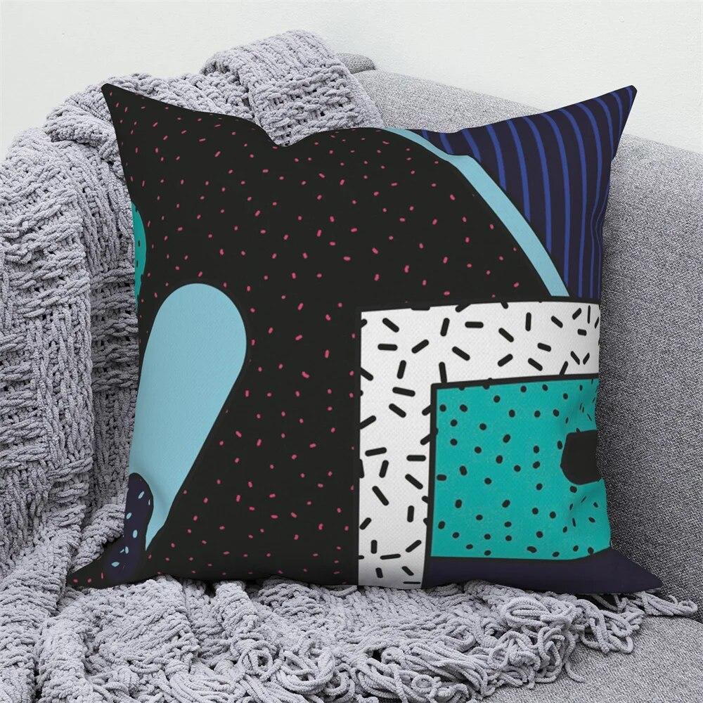 Față de pernă nordică Home Canapea Husă de pernă decorativă, geometrică, colorată