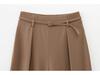 2025 Spring Women's Solid Color Belted Loose Wide-Leg Casual Long Pants