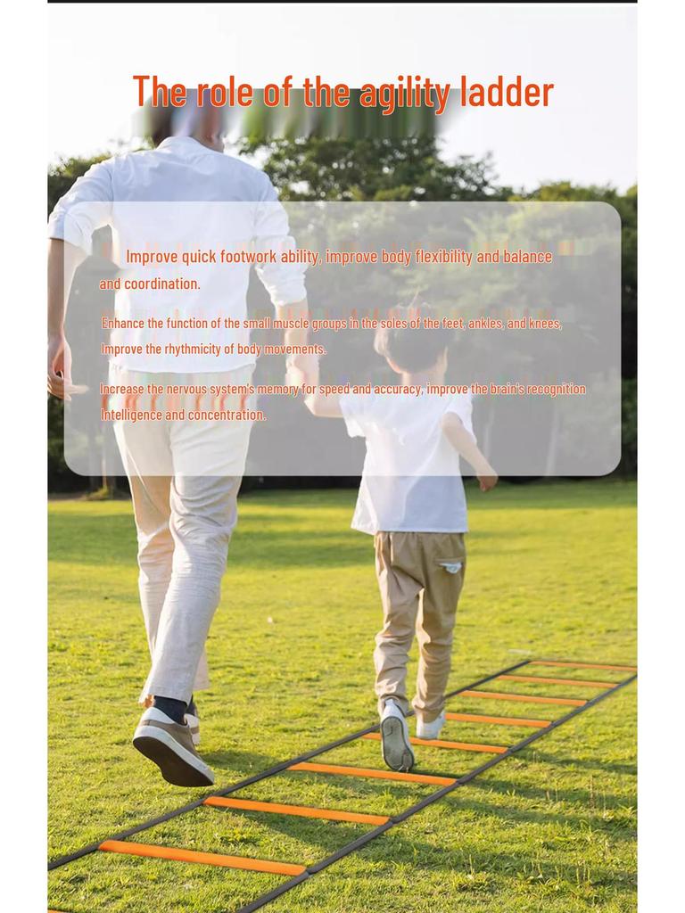 Escada Multifuncional de Agilidade e Fitness Infantil: Design de Borboleta, Amarelinha, Barreiras, Step Trainer de Basquete, Escada de Corda.