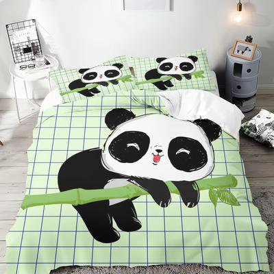 Çizgi Film Panda Anime Sevimli Nevresim Takımı Ev Yastık Kılıfı Seti Yetişkin Yatak Odası Çocuk Yorgan Yatak Takımı