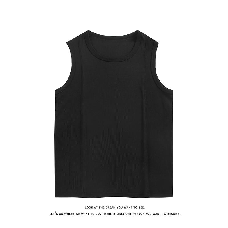 Мужская майка спортивная без рукавов облегающая потная фитнес-футболка летняя быстросохнущая майка мужская базовая майка мужские дышащие топы M чёрный